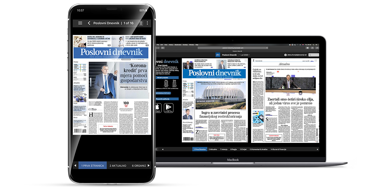 Pretplata na Poslovni dnevnik - digitalno izdanje - 3 mjeseca (5 dana)